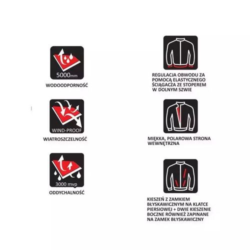 KURTKA SOFTSHELL DEDRA BH6KS-M ROZMIAR M, 96% POLIESTER + 4% ELASTAN na Arena.pl