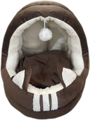 Brązowe Legowisko dla kota budka 40x40x35cm KITTY