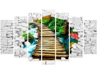 80CM 140CM OBRAZ 7 ELEM ŚCIANA WIDOKIEM MOST ŚCIENNY