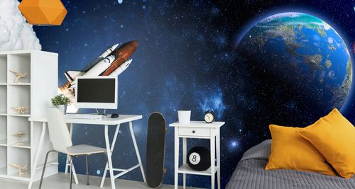 Fototapeta RAKIETA Ziemia Planeta Kosmos Gwiazdy 270cm x 180cm na Arena.pl