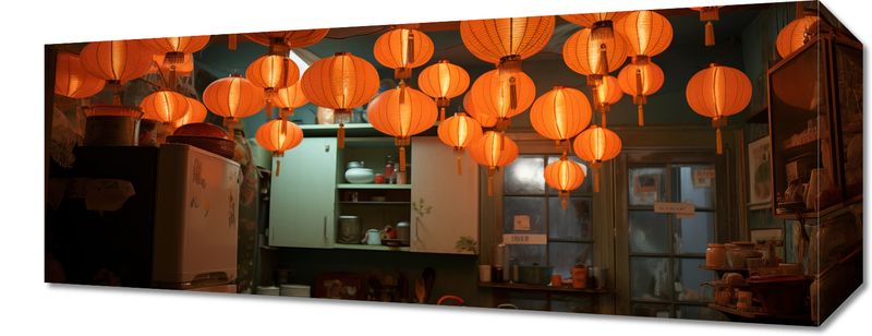 Obraz 50x20cm W Blasku Lampionów zdjęcie 1