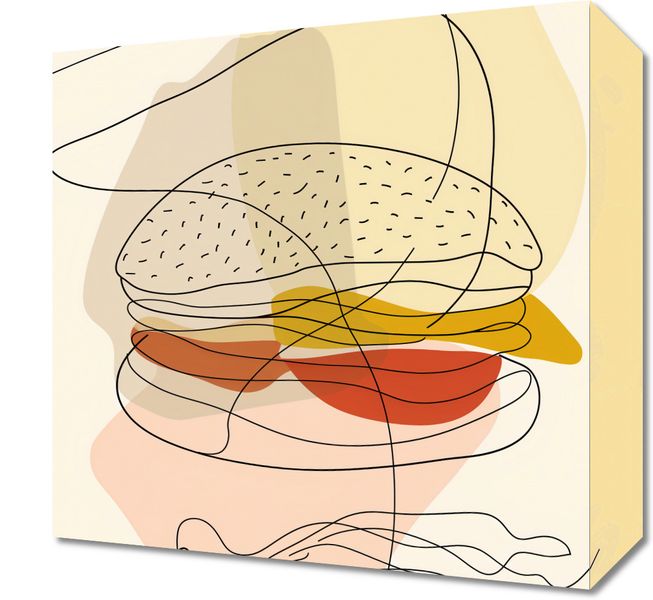 Obraz 30x30cm Cieniutki Burger zdjęcie 1