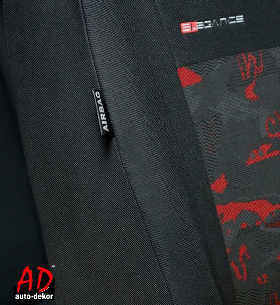 Uniwersalne welurowe pokrowce ELEGANCE CZERWONE do RENAULT MODUS zdjęcie 5