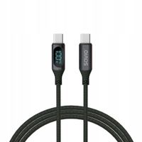 Kabel Savio USB typ C - USB typ C 1 m czarny