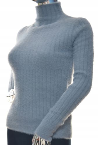 Damski sweter sweterek półgolf typu alpaka prążek na Arena.pl