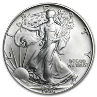 Amerykański Orzeł 1 uncja Srebra 1986