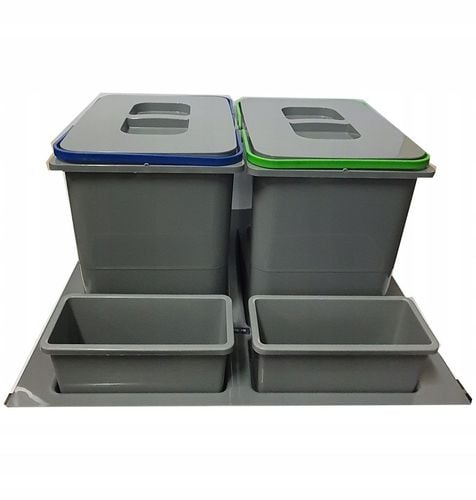 Pojemnik na odpady PRAKTIKO 60 podwójny (2x15l) tworzywo sztuczne na Arena.pl