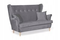 Sofa kanapa uszak Ari skandynawska nie rozkładana Family Meble szary połysk