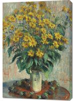 Obraz 70x100cm Jerusalem Artichoke Flowers, Monet Vintage