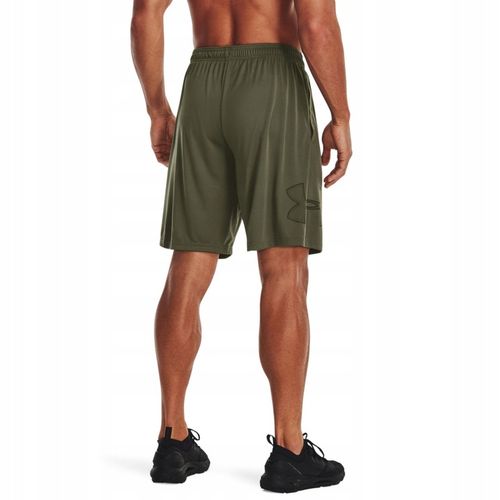 Męskie spodenki treningowe UNDER ARMOUR TECH GRAPHIC SHORT - oliwkowe/khak na Arena.pl