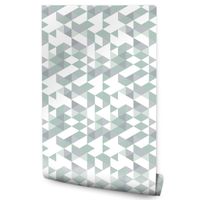 Tapeta Do Salonu Kolorowe GEOMETRYCZNE Trójkąty