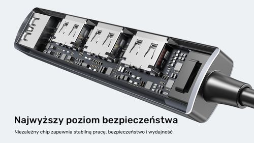 Unitek Hub USB-C 1*USB-A 5 Gbps, 3*USB-A 2.0 alu na Arena.pl