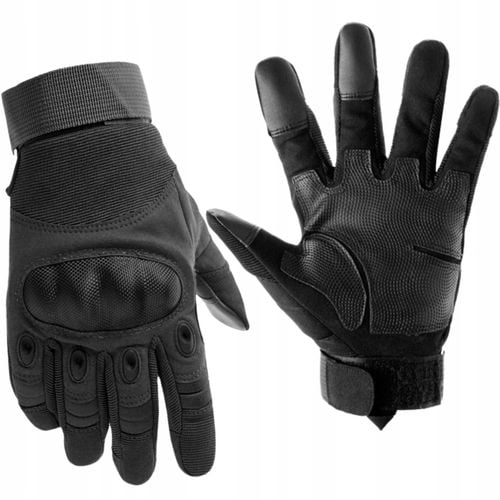 CZARNE RĘKAWICZKI OCHRONNE r. XL IDEALNY PREZENT NA ASG OBÓZ na Arena.pl