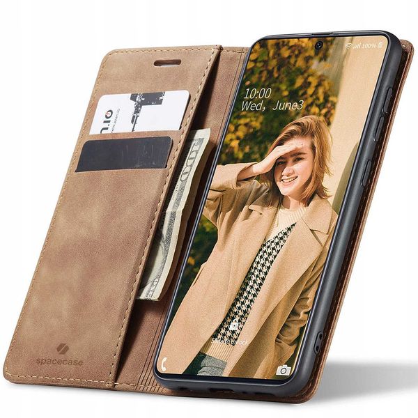 Spacecase Wallet Galaxy A71 Light Brown zdjęcie 1