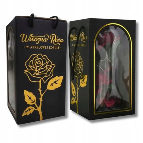 WIECZNA RÓŻA W SZKLE LED JAK PRAWDZIWA KWIATY POMYSŁ NA PREZENT WALENTYNKI na Arena.pl