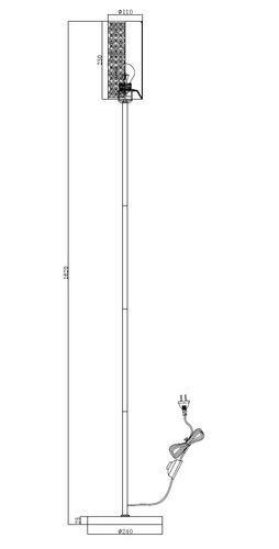 Lampa Podłogowa Dann Lux Design PAO CH-F DLD5316 Chrom na Arena.pl