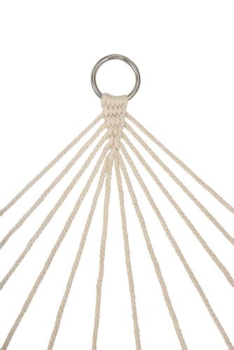 Hamak ogrodowy brazylijski boho siatka frędzle 200cm ecru 250kg na Arena.pl