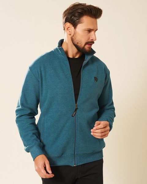 Sweter męski bawełniany morski Platon Rozmiar - 4XL zdjęcie 1