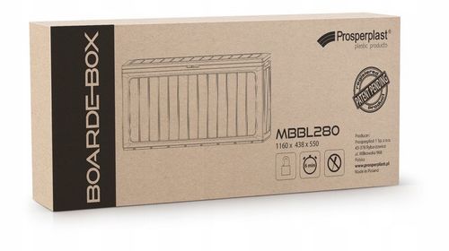 Skrzynia Ogrodowa 280L Brązowa Solidna Pojemna na Taras Balkonowa na Arena.pl