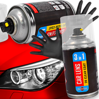 Lakier Bezbarwny 2k Do Renowacji Regeneracji Reflektorów Lamp Auta 3 in 1