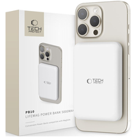 tech-protect pb10 lifemag magsafe power bank 5000mah white