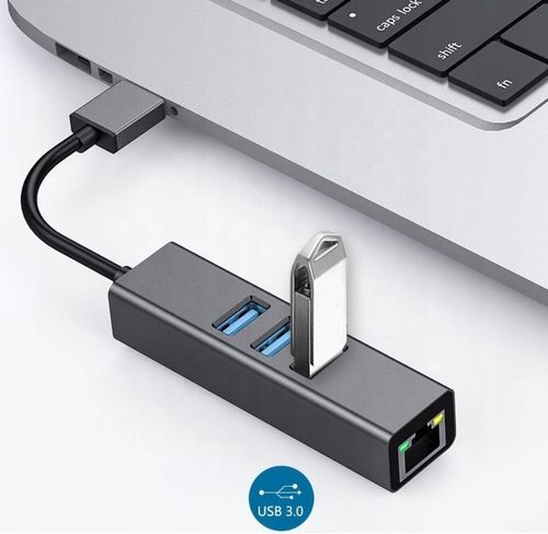 KARTA SIECIOWA HUB USB 3.0 GIGABIT LAN 1000Mb RJ45 na Arena.pl