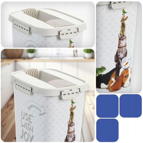 Pojemnik na karmę żwirek szczelny zamykane wieczko 10L Rotho CODY na Arena.pl