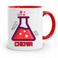 Kubek Czerwony Na Walentynki Między Nami Chemia Z Nadrukiem Ze Zdjęciem
