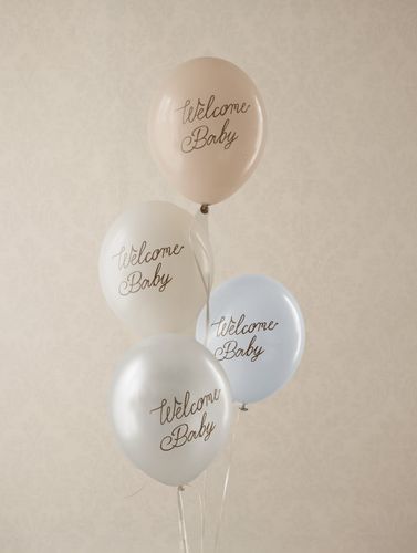 Balony lateksowe Welcome Baby niebieskie, 30 cm 6 szt. na Arena.pl