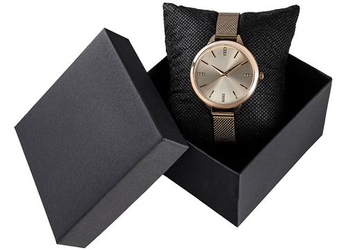 pudełko na zegarek gładkie - czarne na Arena.pl