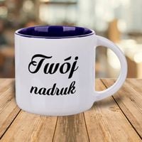 Kubek 400 ml z granatowym wnętrzem z Twoim nadrukiem