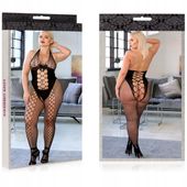 BODYSTOCKING BIELIZNA EROTYCZNA PLUS SIZE XL-XXXL UWODZICIELSKI KOMBINEZON