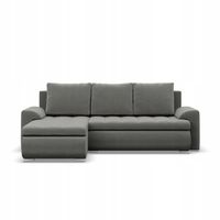 KANAPA NAROŻNIK FORESTA JASNY SZARY Rozkładana Funkcja Spania KRONOS VELVET