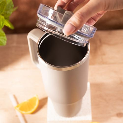 stalowy kubek termiczny termos 1100ml z rączką i słomką klausberg kb-7944 na Arena.pl