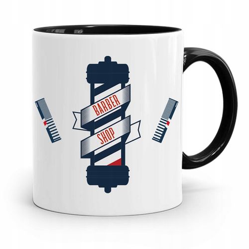 Kubek Czarny Fryzjera Fryzjerki Barber Shop Z Nadrukiem Ze Zdjęciem na Arena.pl