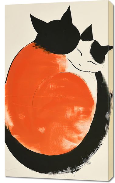 Obraz 60x100cm Yin i Yang Kotów zdjęcie 1
