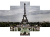 105CM 150CM OBRAZ 5 ELEM WIEŻA EIFFLA POLA ELIZEJSKIE DRUK