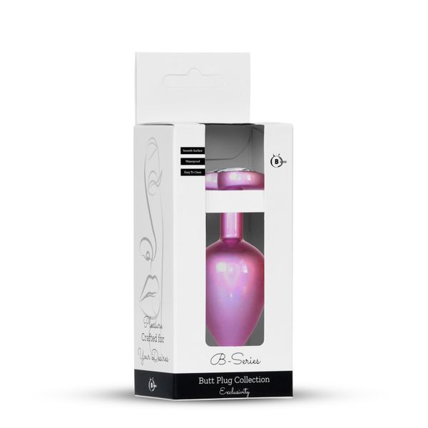 Plug-Jewellery Pearl Pink Heart Plug- Clear L zdjęcie 1