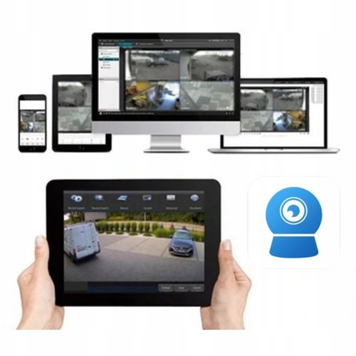 ZESTAW KAMER WIFI OBROTOWE 8Mp 4K MONITORING 4 KAMERY BEZPRZEWODOWE DVS 2TB na Arena.pl