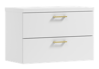 Szafka łazienkowa wisząca LUNA 80 biała/GOLD