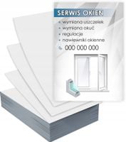 Ulotki A6 reklamowe firmowe SERWIS OKIEN GOTOWY PROJEKT GRATIS 100 szt