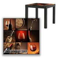 BLAT SZKLANY IKEA LACK Wino z Twoim napisem 55x55cm 108b