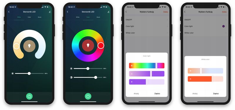 Mini Kontroler Do Taśm LED 5 w 1 ZigBee + RF RGBW+CCT 6A GLEDOPTO TUYA zdjęcie 5