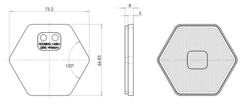 Odblask przyklejany żółty boczny 1204 na Arena.pl
