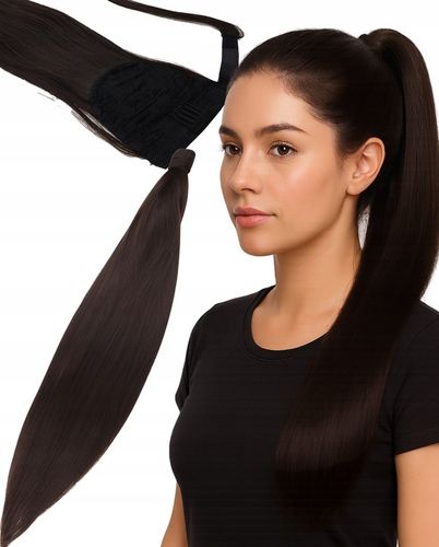 Włosy Syntetyczne Doczepiane Kucyk Kitka Dopinka Treska 60 cm jak Naturalne na Arena.pl