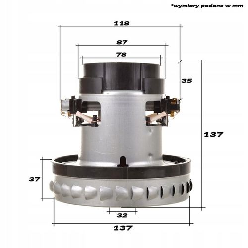 Turbina silnik 1400W do odkurzacza Karcher WD2, MV2, MV3, WD3, seria A na Arena.pl