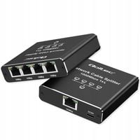 Switch niezarządzalny Qoltec mini rozdzielacz splitter 1x4 port RJ45