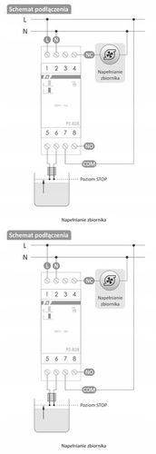 PRZEKAŹNIK POZIOMU CIECZY ZALANIA 1-STANOWY 230VAC Z SONDĄ PZ F&F PZ-828 na Arena.pl