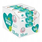 PAMPERS SENSITIVE chusteczki nawilżane dla dzieci 12 x 52 szt