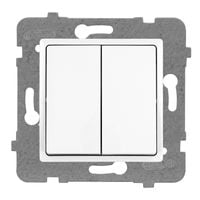 łącznik podwójny biały rosa - e+pl-58487